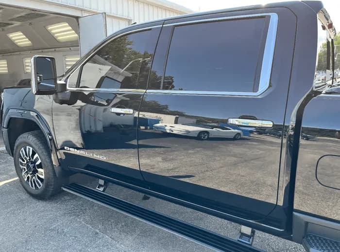 Glossy paint finish after ceramic coating application
